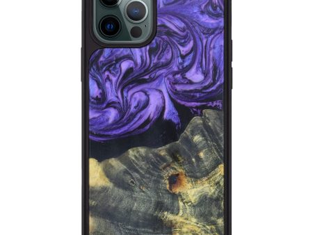 iPhone 12 Pro Max Wood+Resin Phone Case - Carmencita (Purple, 607563) Sale