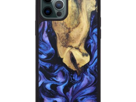 iPhone 12 Pro Max Wood+Resin Phone Case - Pankaj (Purple, 607573) Fashion