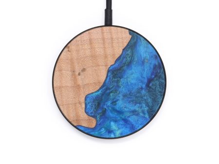 Circle Wood+Resin Wireless Charger - Tory (Light Blue, 607309) Cheap