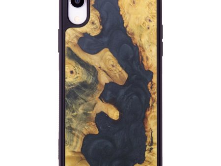 iPhone Xr Wood+Resin Phone Case - Saman (Pure Black, 608681) Sale