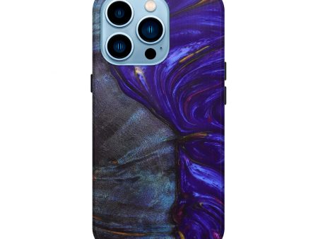 iPhone 14 Pro Wood+Resin Live Edge Phone Case - Bal (Purple, 607167) Online Sale