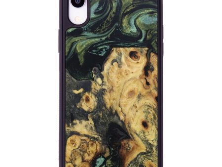 iPhone Xr Wood+Resin Phone Case - JR (Dark Green, 609408) Supply