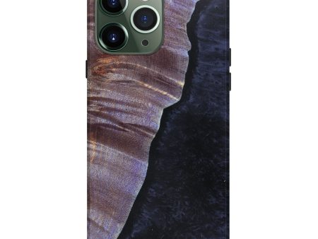 iPhone 13 Pro Max Wood+Resin Live Edge Phone Case - Azra (Pure Black, 607224) Online Hot Sale