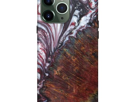 iPhone 13 Pro Max Wood+Resin Live Edge Phone Case - Audivox (Dark Red, 607169) Online now