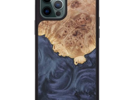 iPhone 12 Pro Max Wood+Resin Phone Case - Kent (Pure Black, 609453) Fashion