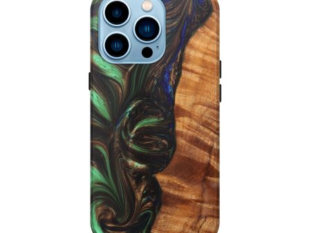 iPhone 14 Pro Wood+Resin Live Edge Phone Case - Britt (Artist Pick, 608636) Fashion