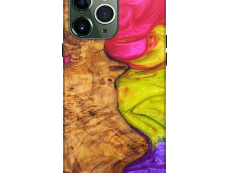 iPhone 13 Pro Max Wood+Resin Live Edge Phone Case - Beryl (Purple, 608611) Cheap