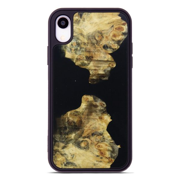 iPhone Xr Wood+Resin Phone Case - Braulio (Pure Black, 609499) Online Sale