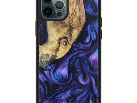 iPhone 12 Pro Max Wood+Resin Phone Case - Georgia (Purple, 607560) Online Hot Sale