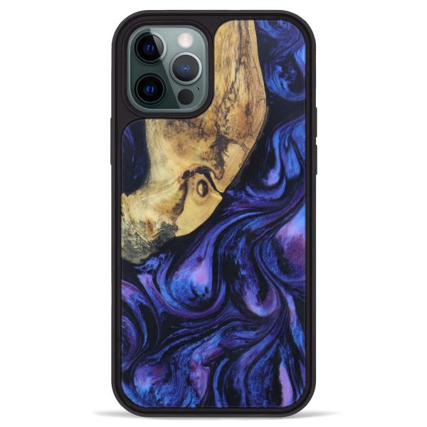 iPhone 12 Pro Max Wood+Resin Phone Case - Georgia (Purple, 607560) Online Hot Sale