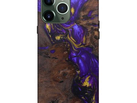 iPhone 13 Pro Max Wood+Resin Live Edge Phone Case - Blanca (Purple, 608608) Fashion