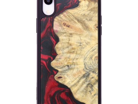 iPhone Xr Wood+Resin Phone Case - Victor (Dark Red, 609132) Sale