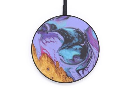 Circle Wood+Resin Wireless Charger - Ernest (Purple, 608519) Sale