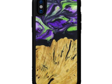 iPhone Xs Wood+Resin Phone Case - Zeljko (Purple, 603778) Discount