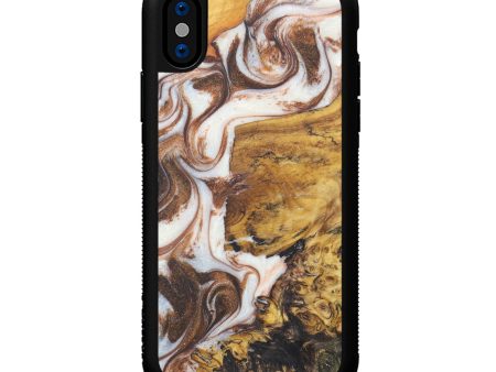 iPhone Xs Wood+Resin Phone Case - Yasmeen (Cocoa, 605831) Discount