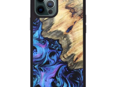 iPhone 12 Pro Max Wood+Resin Phone Case - Dru (Purple, 609120) Online Hot Sale