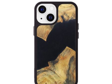 iPhone 13 mini Wood+Resin Phone Case - Andee (Pure Black, 607496) Online Sale