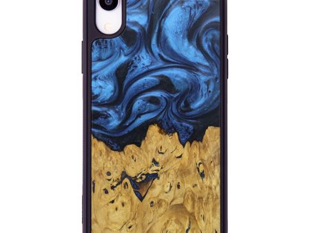 iPhone Xr Wood+Resin Phone Case - Rozett (Dark Blue, 604825) Hot on Sale