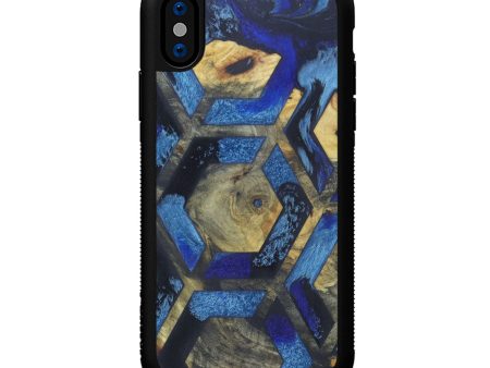 iPhone Xs Wood+Resin Phone Case - Wenda (Pattern, 603422) For Sale