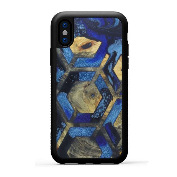 iPhone Xs Wood+Resin Phone Case - Wenda (Pattern, 603422) For Sale