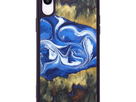 iPhone Xr Wood+Resin Phone Case - Zahara (Light Blue, 603443) For Sale