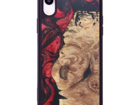 iPhone Xr Wood+Resin Phone Case - Nazib (Dark Red, 608322) Online Hot Sale