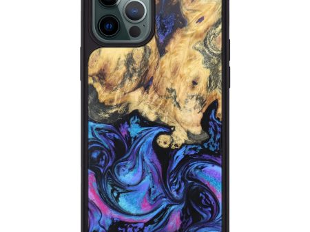 iPhone 12 Pro Max Wood+Resin Phone Case - Marylou (Purple, 609119) on Sale