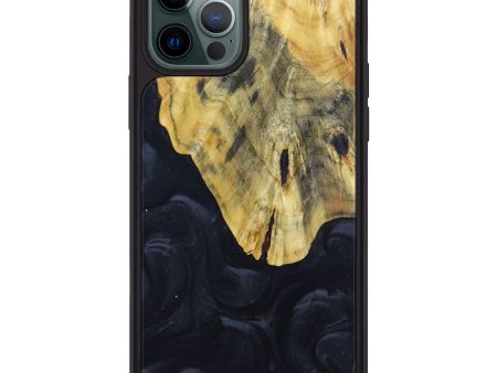 iPhone 12 Pro Max Wood+Resin Phone Case - Fwp (Pure Black, 603795) Online Hot Sale