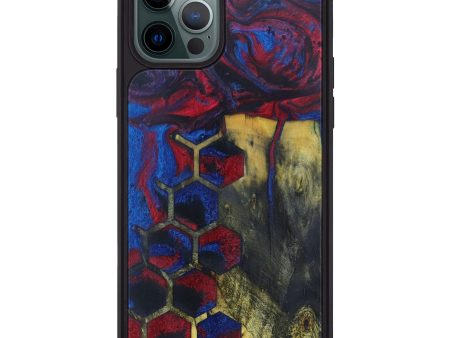 iPhone 12 Pro Max Wood+Resin Phone Case - Thea (Pattern, 603679) For Sale