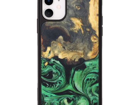 iPhone 11 Wood+Resin Phone Case - Afke (Dark Green, 608834) Fashion