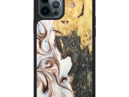 iPhone 12 Pro Max Wood+Resin Phone Case - Sherry (Cocoa, 605834) For Cheap