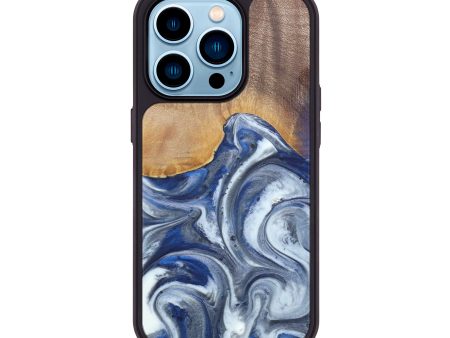 iPhone 14 Pro Wood+Resin Phone Case - Hilde (Glacier, 607517) For Discount