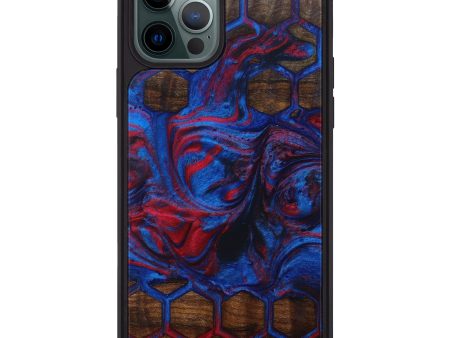 iPhone 12 Pro Max Wood+Resin Phone Case - Cecile (Artist Pick, 603708) Supply