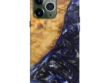 iPhone 13 Pro Max Wood+Resin Live Edge Phone Case - Berthe (Dark Blue, 605548) Online