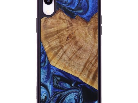 iPhone Xr Wood+Resin Phone Case - Nicolea (Dark Blue, 604973) Supply