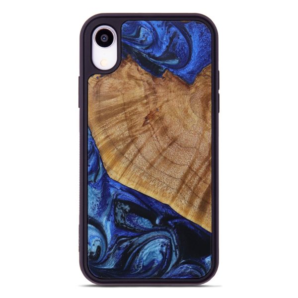 iPhone Xr Wood+Resin Phone Case - Nicolea (Dark Blue, 604973) Supply