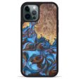 iPhone 12 Pro Max Wood+Resin Phone Case - Johnna (Teal & Gold, 604391) Online Sale