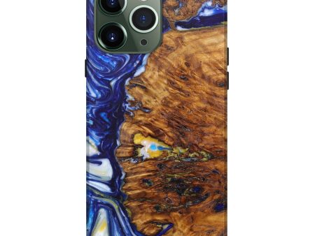 iPhone 13 Pro Max Wood+Resin Live Edge Phone Case - Antonina (Dark Blue, 605558) Sale