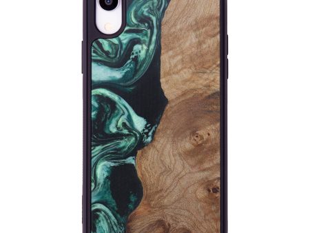 iPhone Xr Wood+Resin Phone Case - Amalita (Dark Green, 607955) Fashion