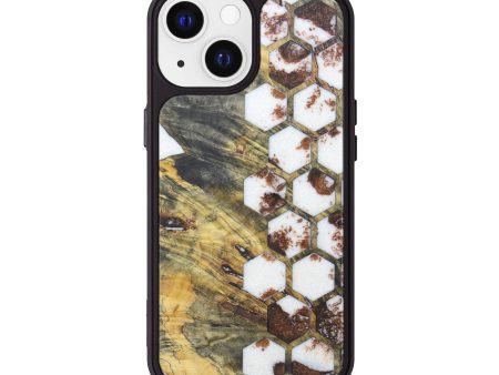 iPhone 13 Wood+Resin Phone Case - Netty (Cocoa, 605325) Fashion