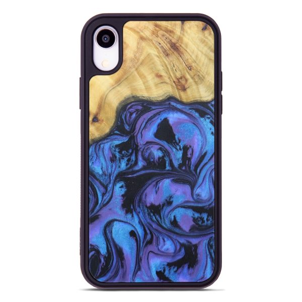 iPhone Xr Wood+Resin Phone Case - Alys (Purple, 608341) Sale