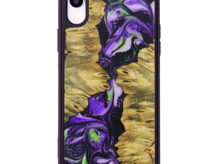 iPhone Xr Wood+Resin Phone Case - Juliane (Purple, 603873) Hot on Sale