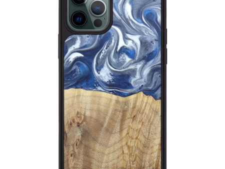 iPhone 12 Pro Max Wood+Resin Phone Case - Shekar (Glacier, 608142) For Discount