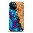 iPhone 12 Pro Max Wood+Resin Live Edge Phone Case - Reagan (Light Blue, 605639) Online Sale