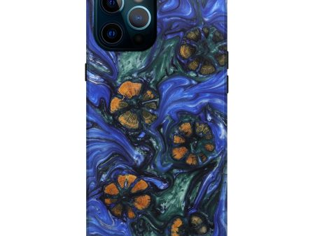 iPhone 12 Pro Max Wood+Resin Live Edge Phone Case - Caro (Light Blue, 603731) For Discount