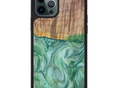 iPhone 12 Pro Max Wood+Resin Phone Case - Wandie (Wintergreen, 606602) Sale