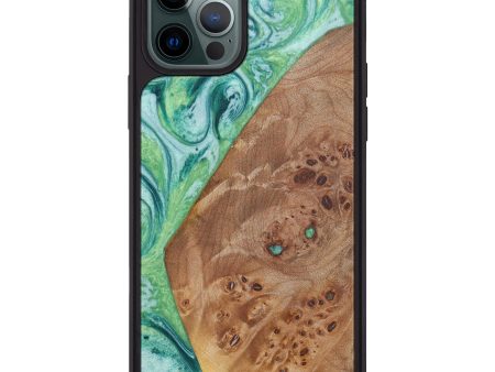 iPhone 12 Pro Max Wood+Resin Phone Case - Ginnie (Wintergreen, 606628) Online