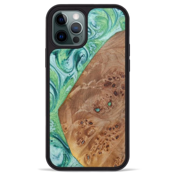 iPhone 12 Pro Max Wood+Resin Phone Case - Ginnie (Wintergreen, 606628) Online