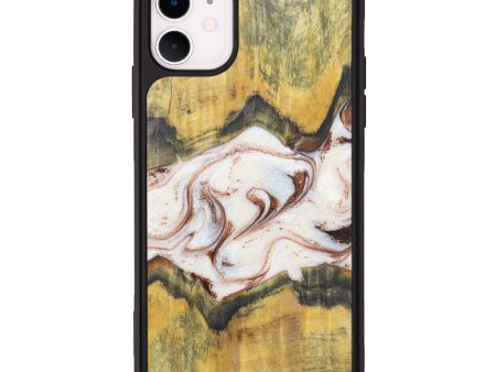 iPhone 11 Wood+Resin Phone Case - Albrecht (Cocoa, 605835) on Sale