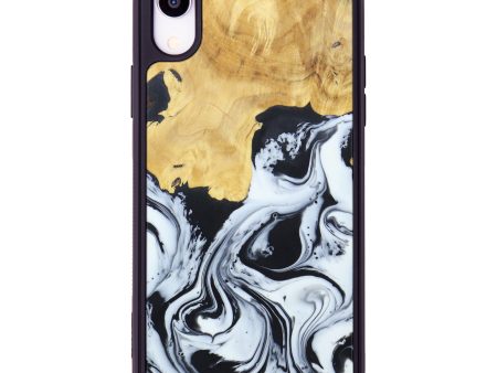 iPhone Xr Wood+Resin Phone Case - Kanata (Black & White, 604797) on Sale